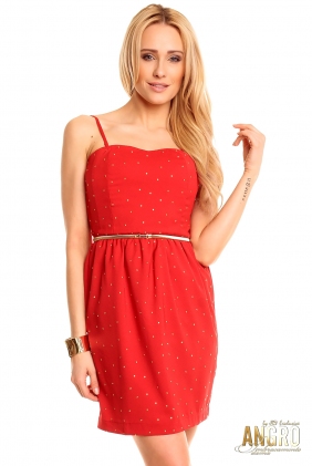 Rochie office Luky Red | Scoase din stoc EN-GROS