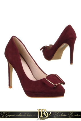 Pantofi Velvett Red din Colectia de PANTOFI